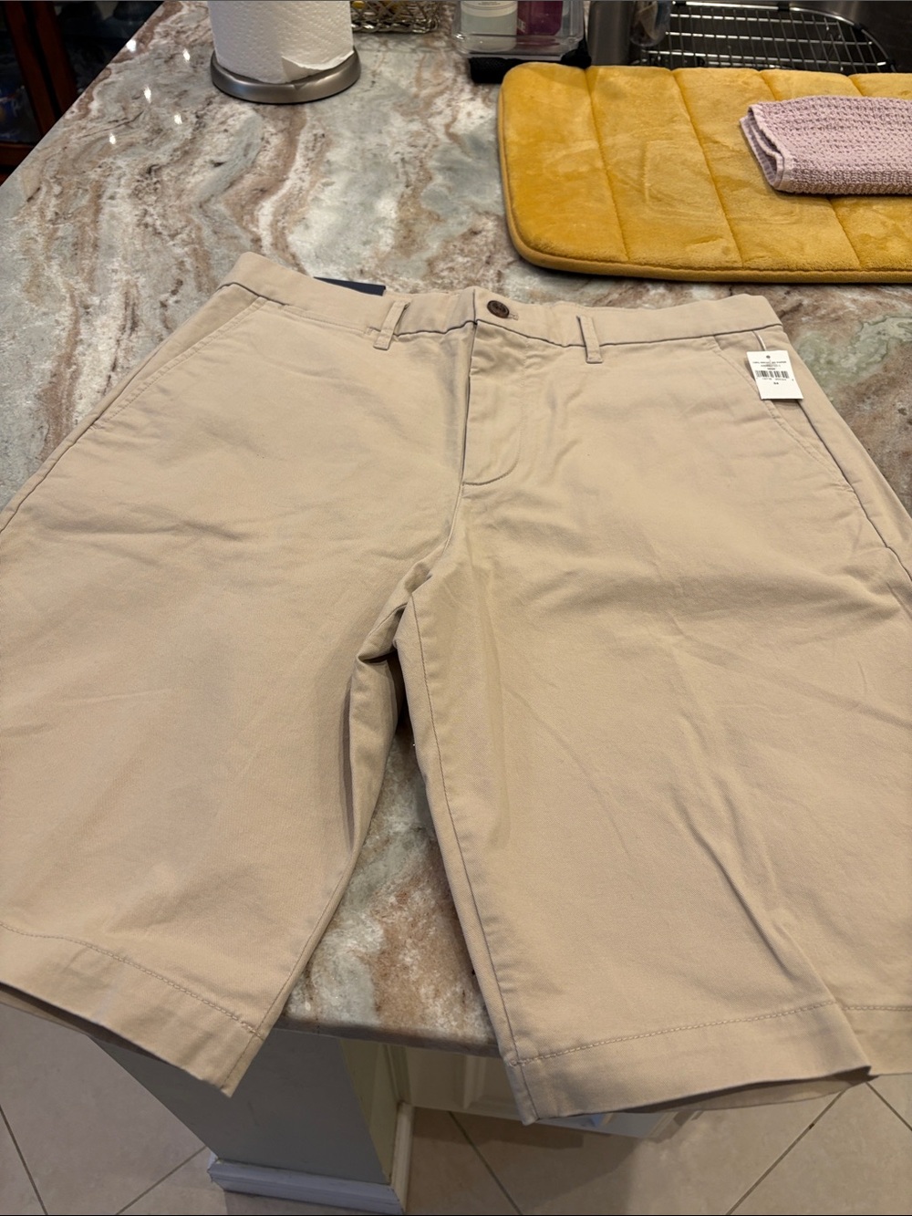 GAP Men's Khaki Flat-Front Shorts
